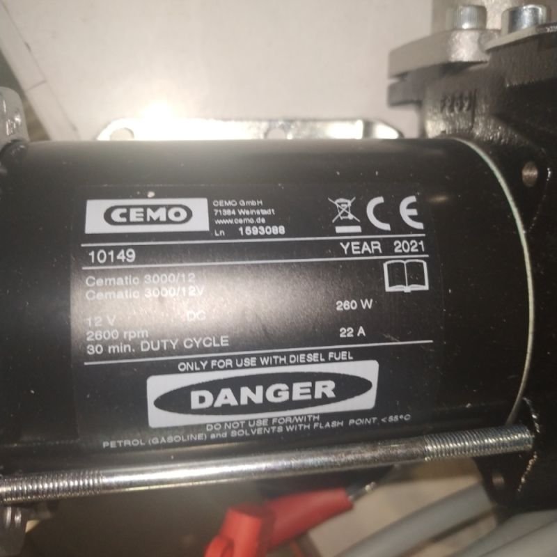 BOMBA DEPOSITO COMBUSTIBLE 12V 40L/MIN (PARA DEPOSITO REF. 90355298 /