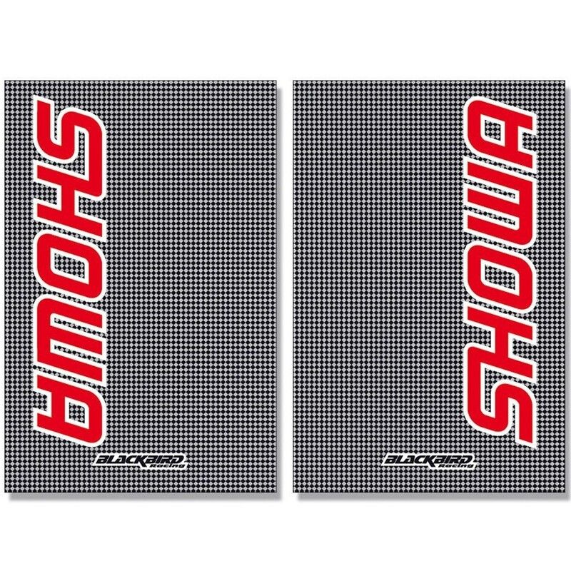 Adhesivos de horquilla Blackbird look carbono Showa 5015S - motoscamaralweb.com