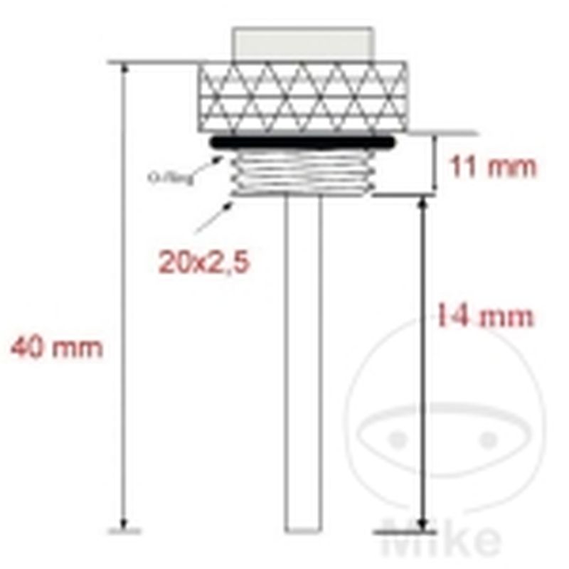 Indicador Temperatura Aceite JMP 20x2.5mm | Motos Camaral