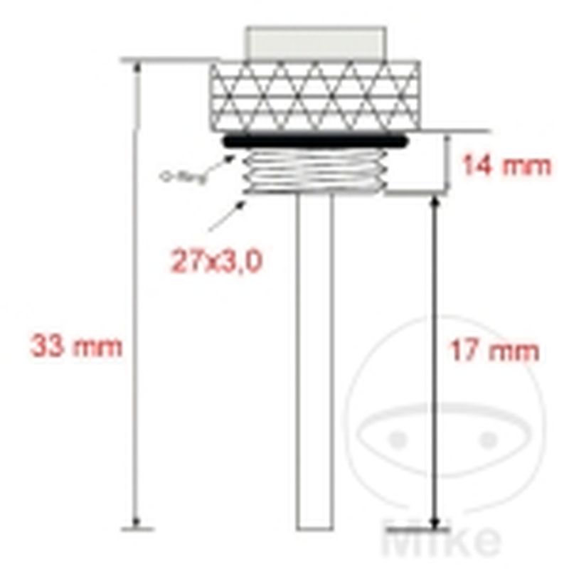 Indicador Temperatura Aceite JMP 27x3mm | Motos Camaral