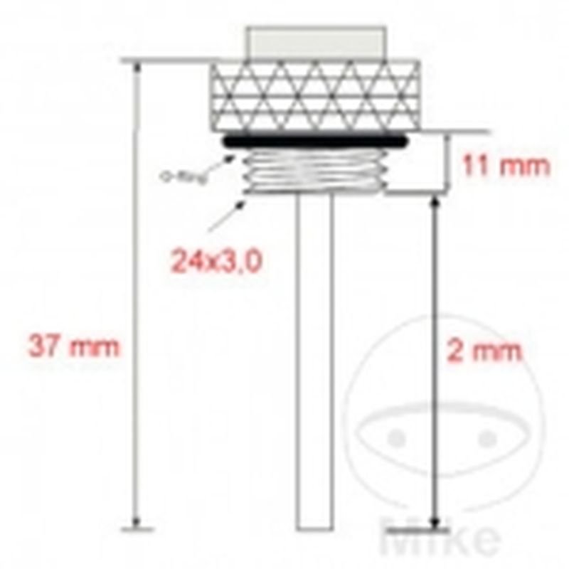 Indicador Temperatura Aceite JMP 24X3MM | Motos Camaral