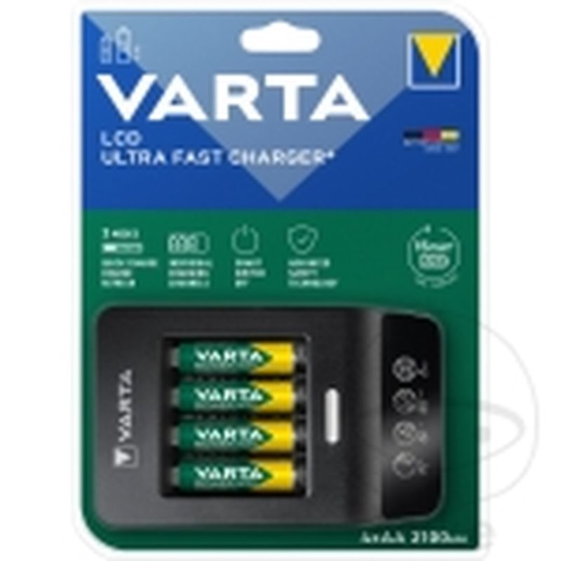 Cargador de Baterías LCD Ultra FA con 4 Pilas AA | Motos Camaral