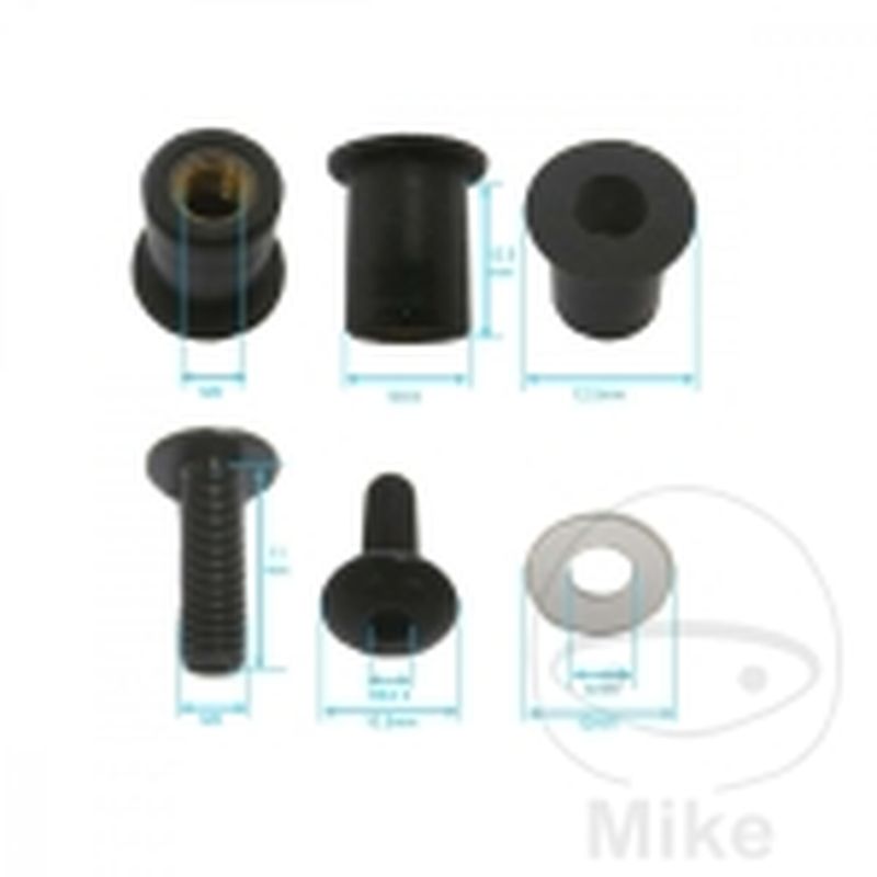 Kit Tornillos Carenado JMP M5 12.5mm Negro | Motos Camaral