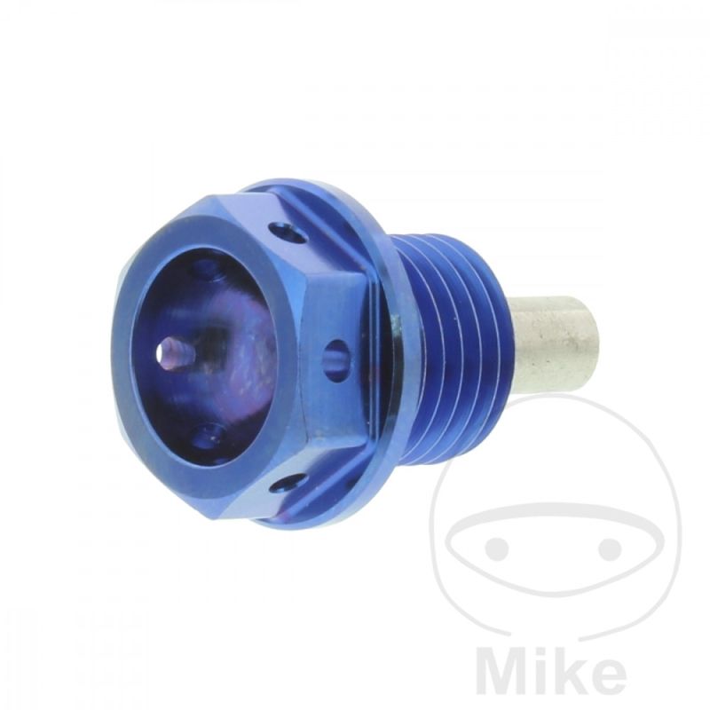 Tornillo Magnético Drenaje Aceite JMP M14x1.5 Azul | Motos Camaral
