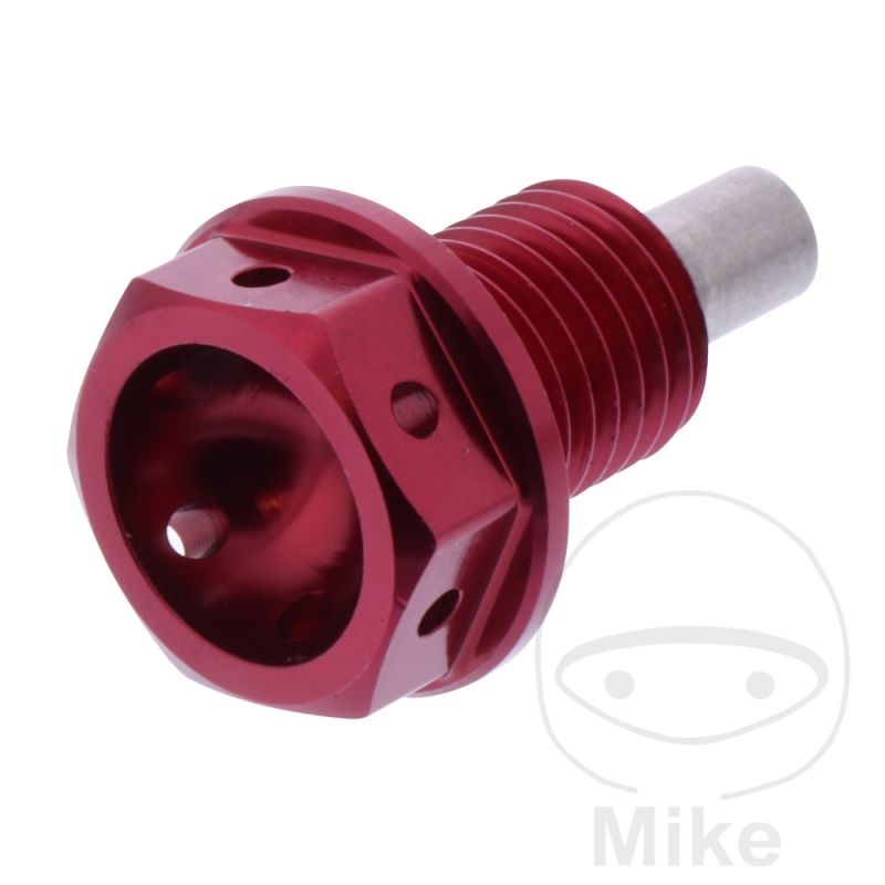 Tornillo Magnético Drenaje Aceite JMP M12X1.5 Rojo | Motos Camaral