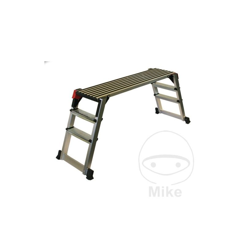Plataforma de Trabajo en Aluminio 1250x300x750mm | Motos Camaral