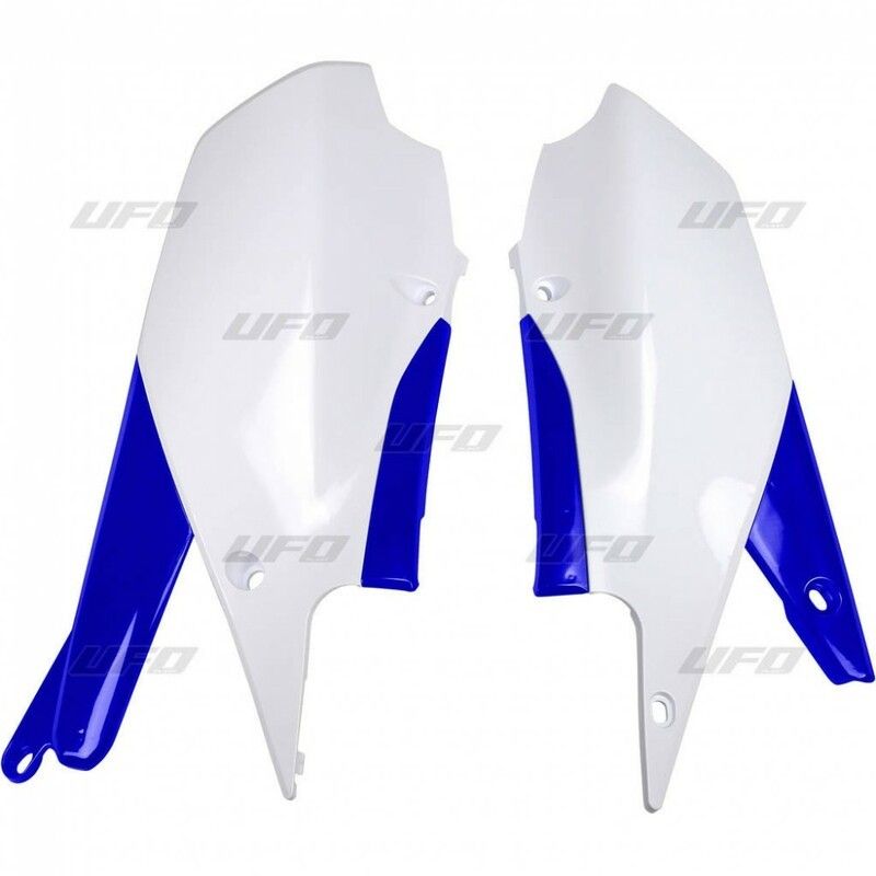 Paneles traseros UFO blanco/azul Yamaha YZ250/450F - motoscamaralweb.com