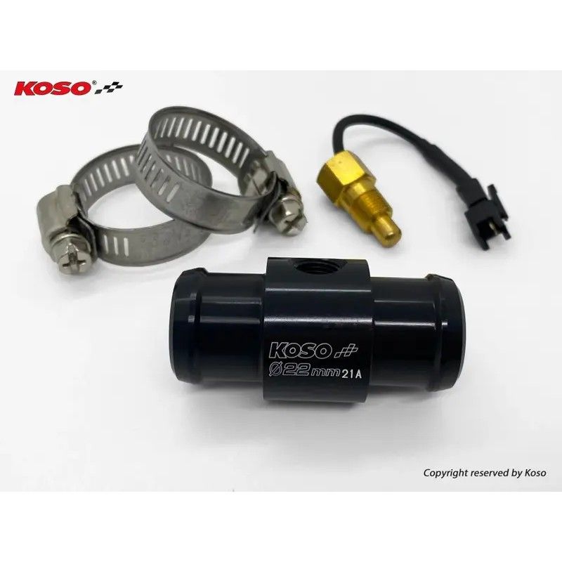 Adaptador para sensor temperatura de agua KOSO Ø22mm BG022B00 - motoscamaralweb.com