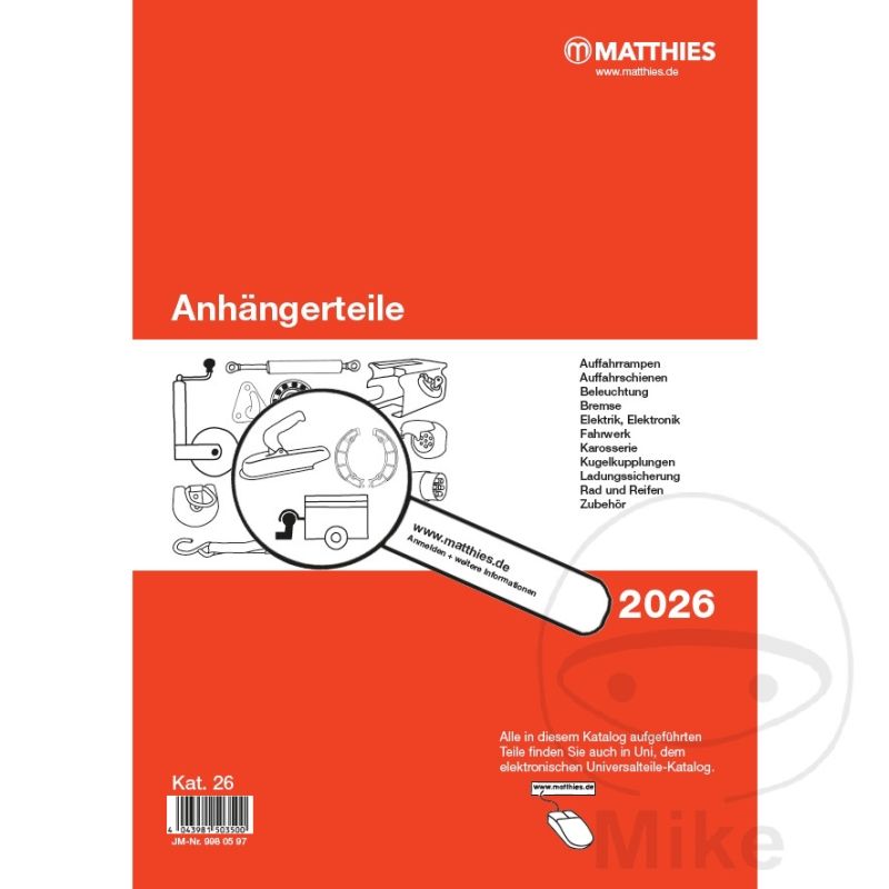 Catálogo ANHAENGERTEILE 2026 | Novedades | Motos Camaral