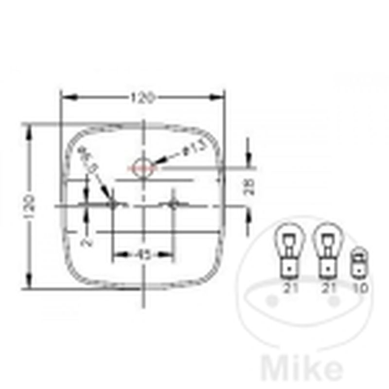Luz Trasera Remolque Universal E123 Geka | Motos Camaral