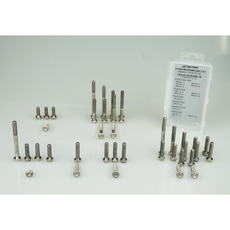Kit de tornillos para el motor SCAR Titanio - motoscamaralweb.com