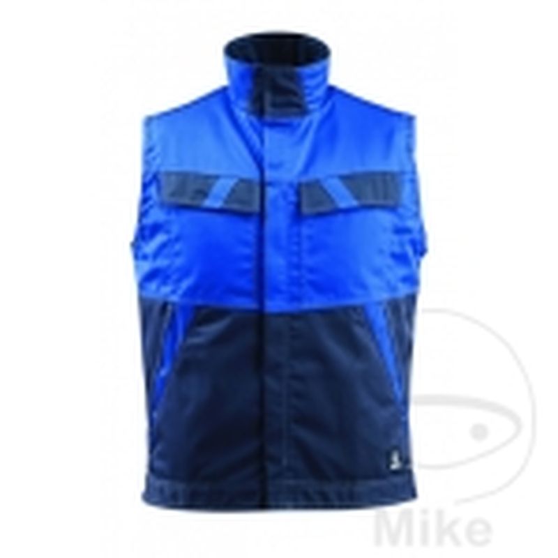 Chaleco Laboral MCT Azul Aciano/Negro Talla L | Motos Camaral