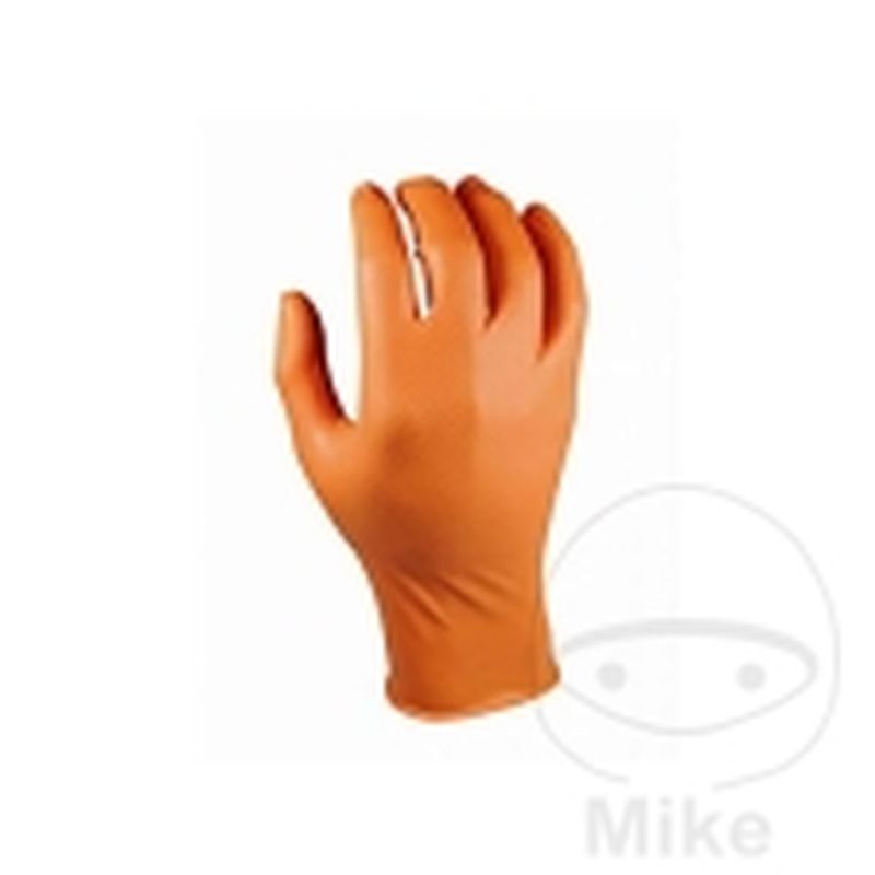 Guantes Desechables Naranja GRIPP NBR Talla L | Motos Camaral