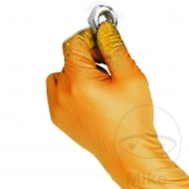 Guantes Desechables Naranja GRIPP NBR XL (50 uds) | Motos Camaral