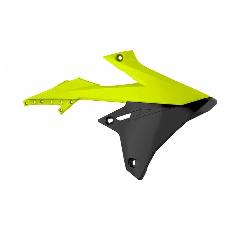 Aletines de radiador Polisport RM-Z450 18-19 Amarillo neón - motoscamaralweb.com