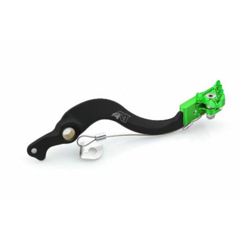 Pedal de freno Xtrem ART - negro verde - motoscamaralweb.com