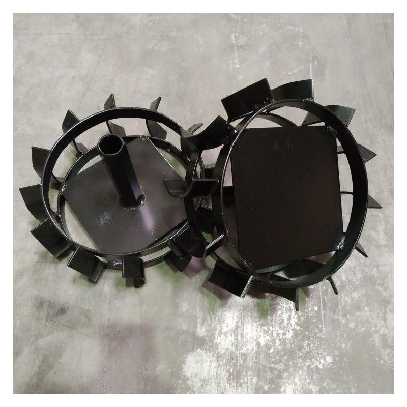 JUEGO DE RUEDAS METALICAS C/EJES H-23MM 290X100 MM (2 UN)- motoscamara