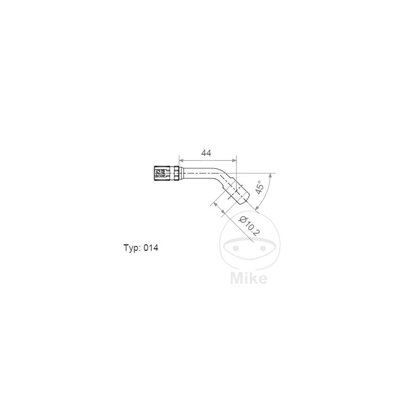 Banjo Vario TYP014 10 mm 45º Cromado | Motos Camaral