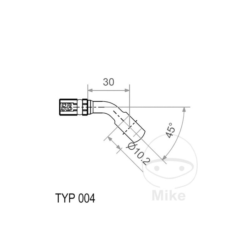 Banjo Vario TYP004 10mm 45 Inox | Motos Camaral
