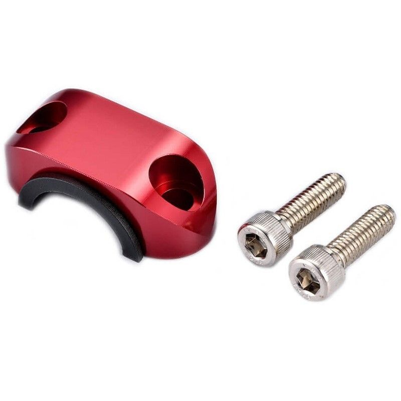 Abrazadera superior soporte maneta con goma ART rojo - motoscamaralweb.com