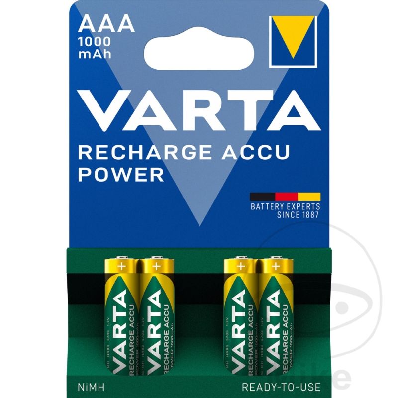 Pilas Recargables AAA Accu Power 4 pcs | Motos Camaral