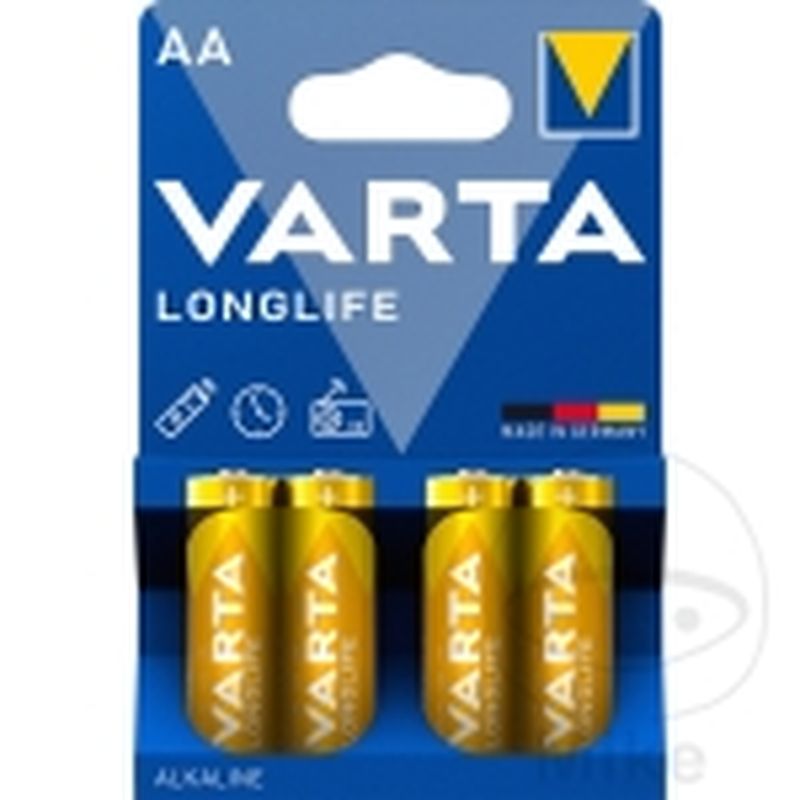 Pila Mignon AA Longlife 4 uds | Varta | Motos Camaral