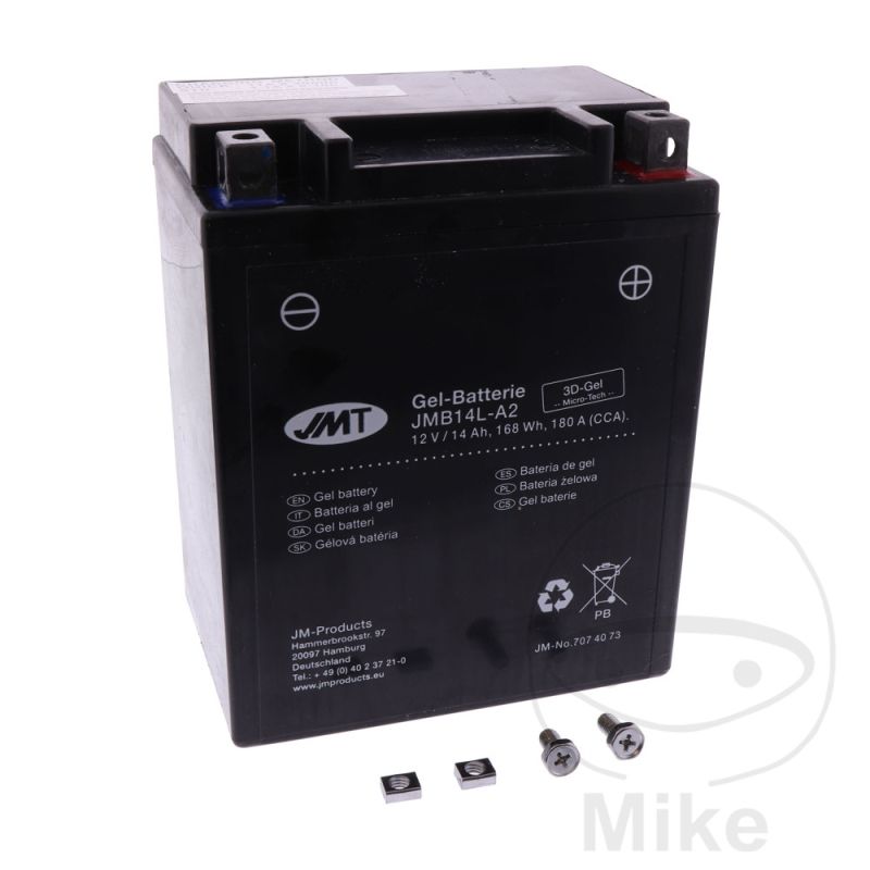 Batería YB14L-A2 Gel JMT | Baterías Moto | Motos Camaral