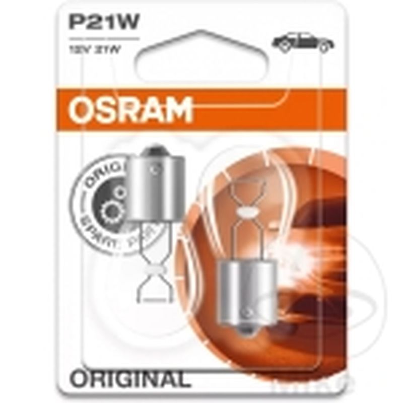 Bombilla 12V 21W BA15S Osram 2 uds | JMP | Motos Camaral