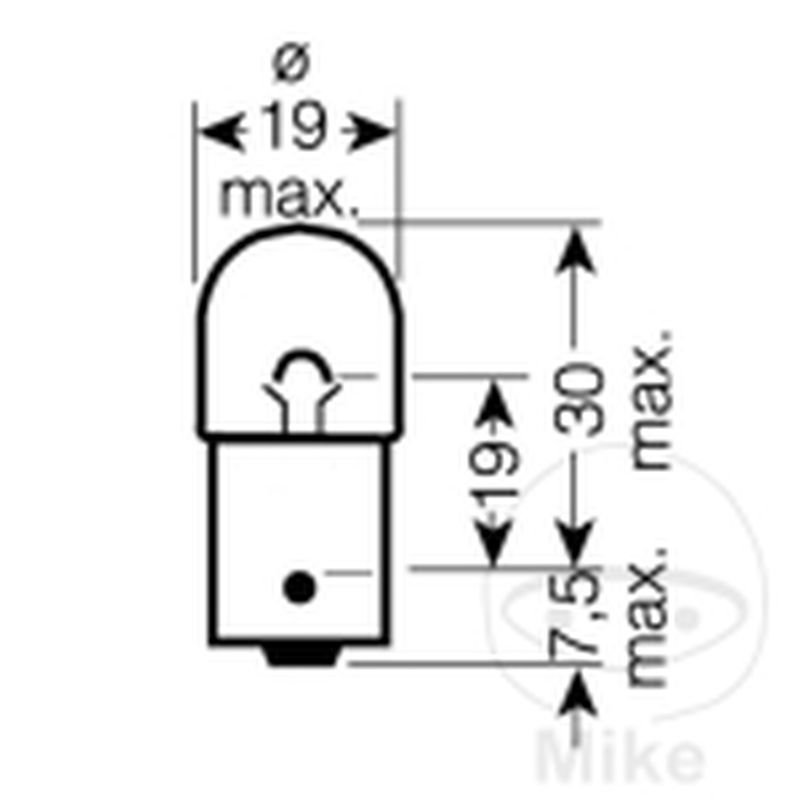 Bombilla 12V 5W BA15S Osram Ultra 2pz | JMP | Motos Camaral