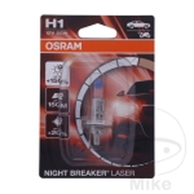 Bombilla H1 12V 55W Night Breaker Laser | Osram | Motos Camaral