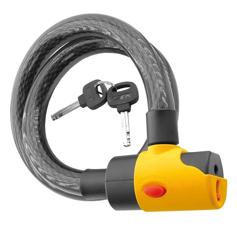 Candado espiral con alarma - motoscamaralweb.com