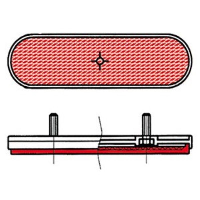 Catadióptrico ovalado trasero V PARTS - motoscamaralweb.com