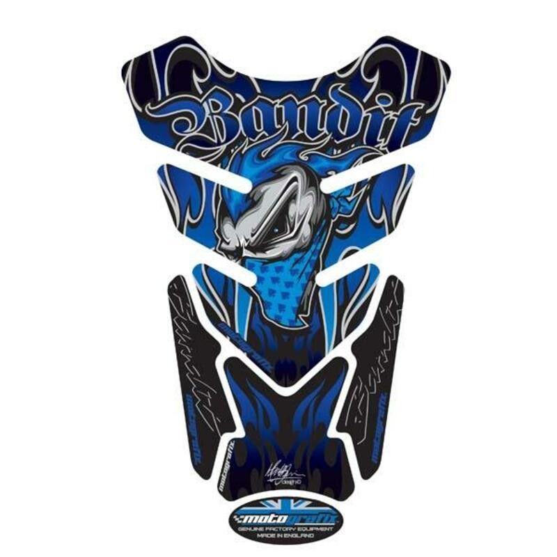 Protector de depósito Motografix BANDIT azul. 4 piezas - motoscamaralweb.com