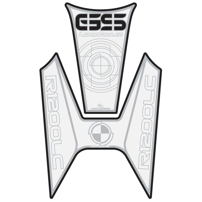 Protector de depósito Motografix R1200GS blanco - motoscamaralweb.com