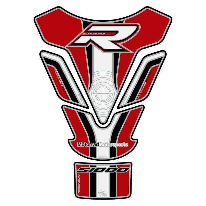 Protector de depósito Motografix BMW S1000R 5 piezas blanco/rojo - motoscamaralweb.com