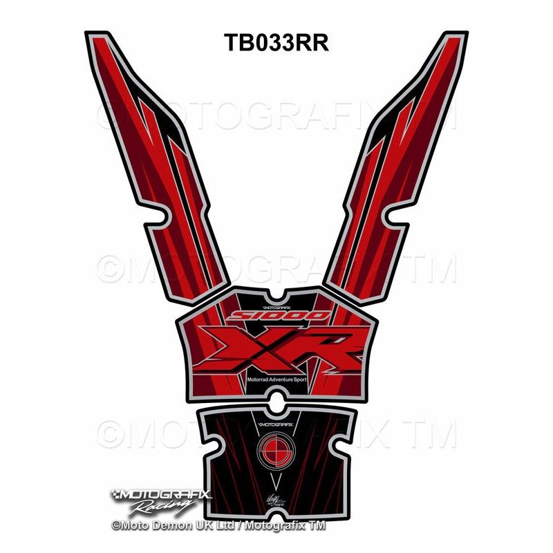 Protector de depósito Motografix BMW S1000XR rojo negro - motoscamaralweb.com