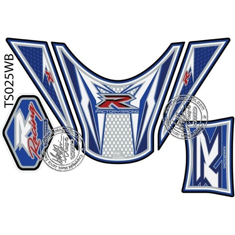 Protector de depÃ³sito Motografix GSX-R1000 blanco/azul - motoscamaralweb.com