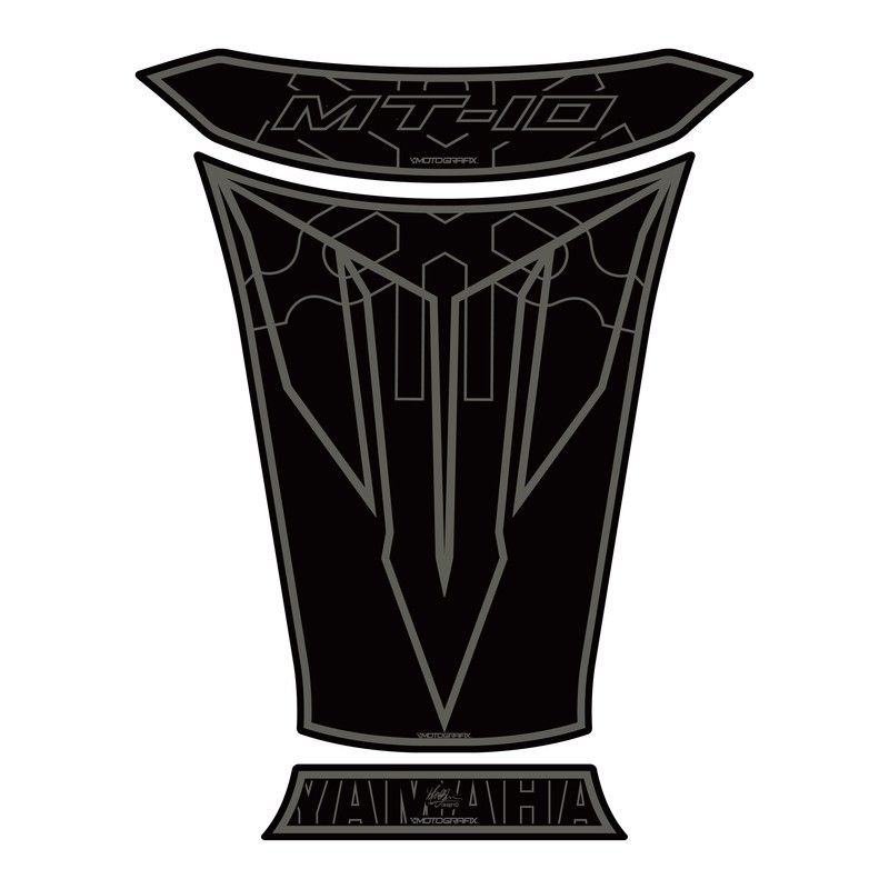 Protector de depósito Motografix YAMAHA MT-10 2 piezas negro - motoscamaralweb.com