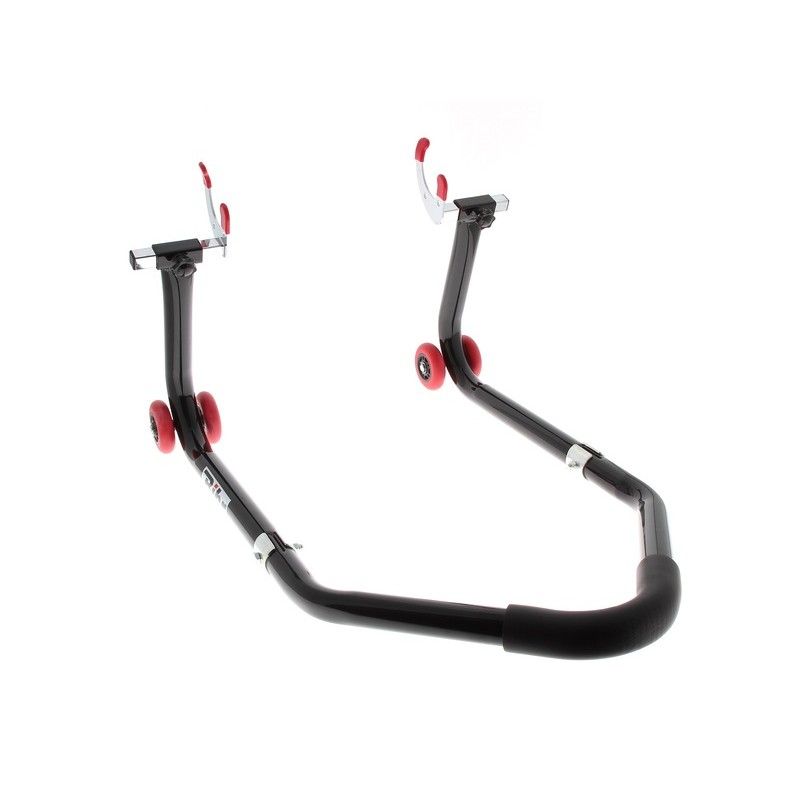 Caballete trasero universal desmontable BIHR negro con adaptadores de goma en V - motoscamaralweb.com