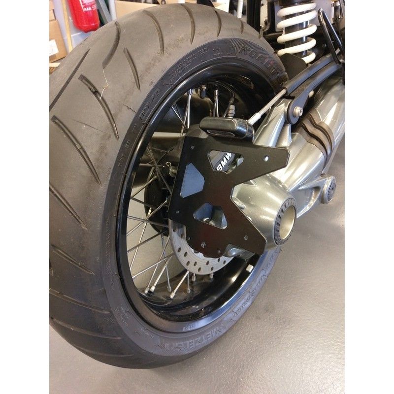 Portamatrículas a la rueda BMW R nineT 1200 negro - motoscamaralweb.com