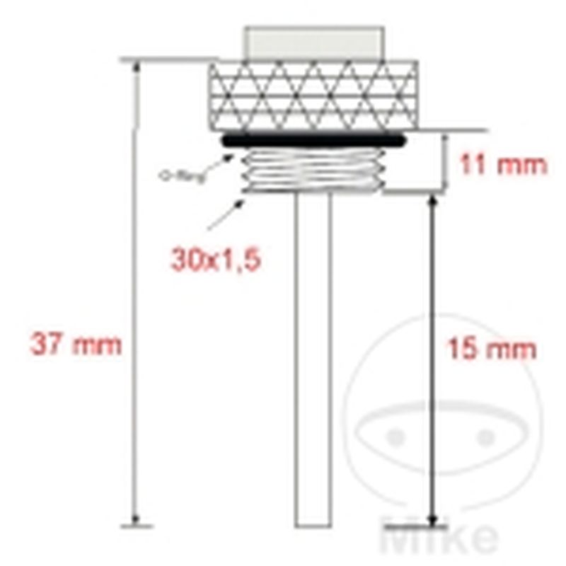 Indicador Temperatura Aceite JMP 30x1.5 mm | Motos Camaral