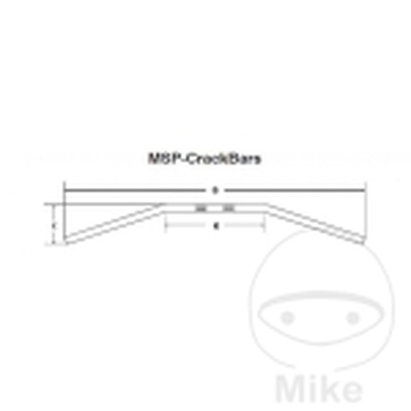 Manillar Acero Negro 1 Pulgada Fehling MSP Crackbar | Motos Camaral