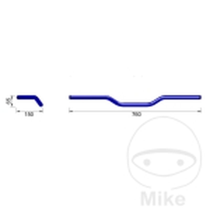 Manillar Aluminio Rojo 22mm LSL Superbike A01 | Motos Camaral