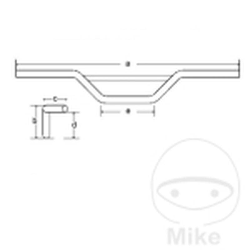 Manillar Acero Cromado 22 mm Fehling Cross | Motos Camaral
