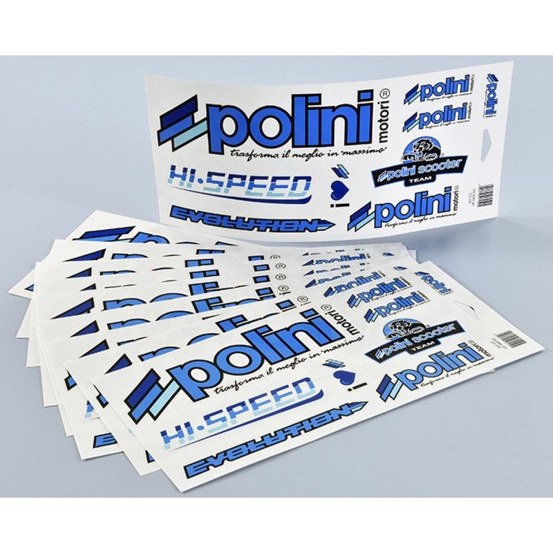 Juego de adhesivos POLINI Blue Line - motoscamaralweb.com