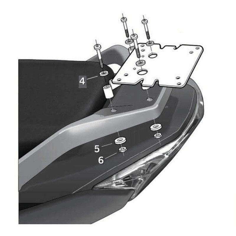 Fijaciones Top SHAD DAELIM S3/Q3 125i 10 - motoscamaralweb.com