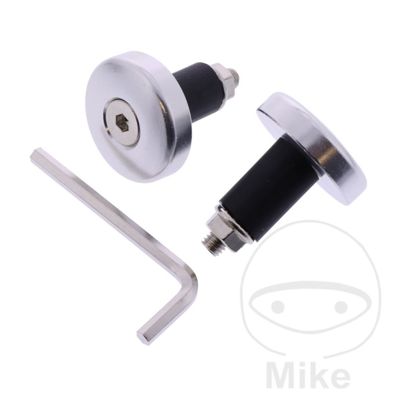 Contrapesos Manillar Aluminio Plateado 13 mm | JMP | Motos Camaral