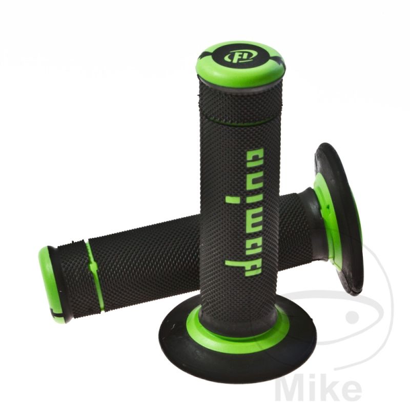 Puños A190 Negro/Verde Domino 22/26mm | Motos Camaral