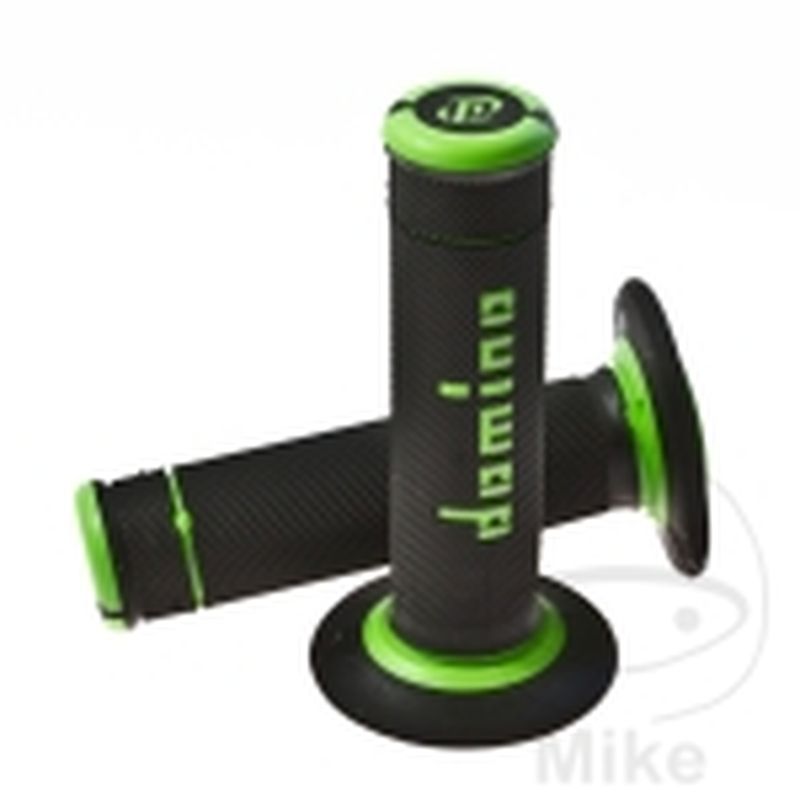 Puños A190 Negro/Verde Domino 22/26mm | Motos Camaral
