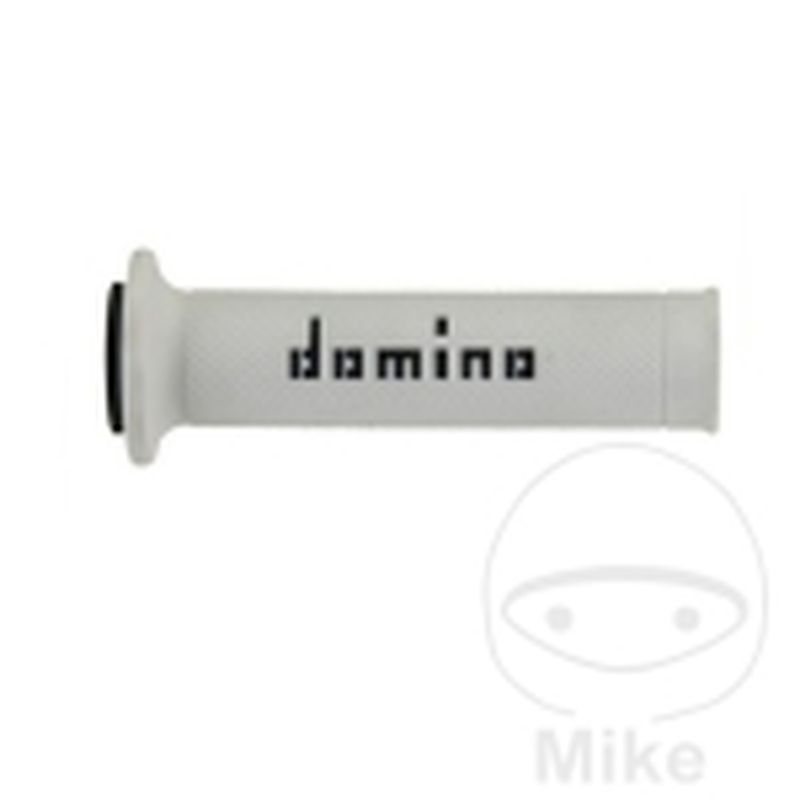 Puños Domino A010 Blanco/Negro 22/26mm | Motos Camaral